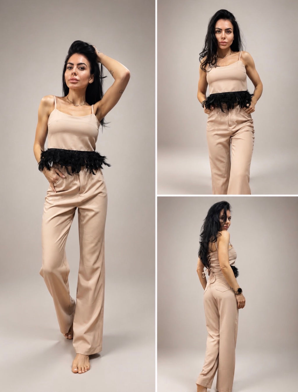 Nude Feather Elegance Set