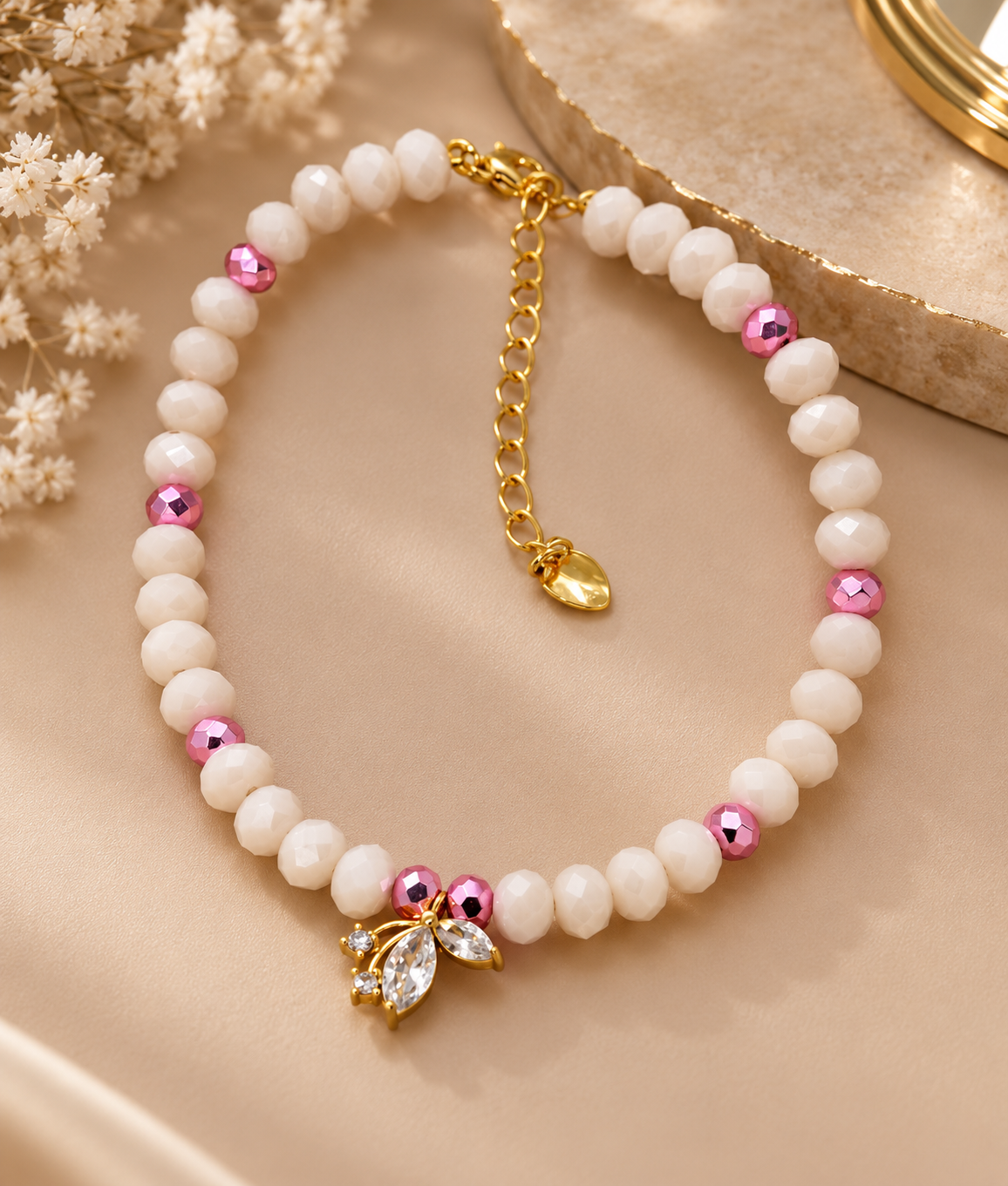 Golden Crystal Anklet