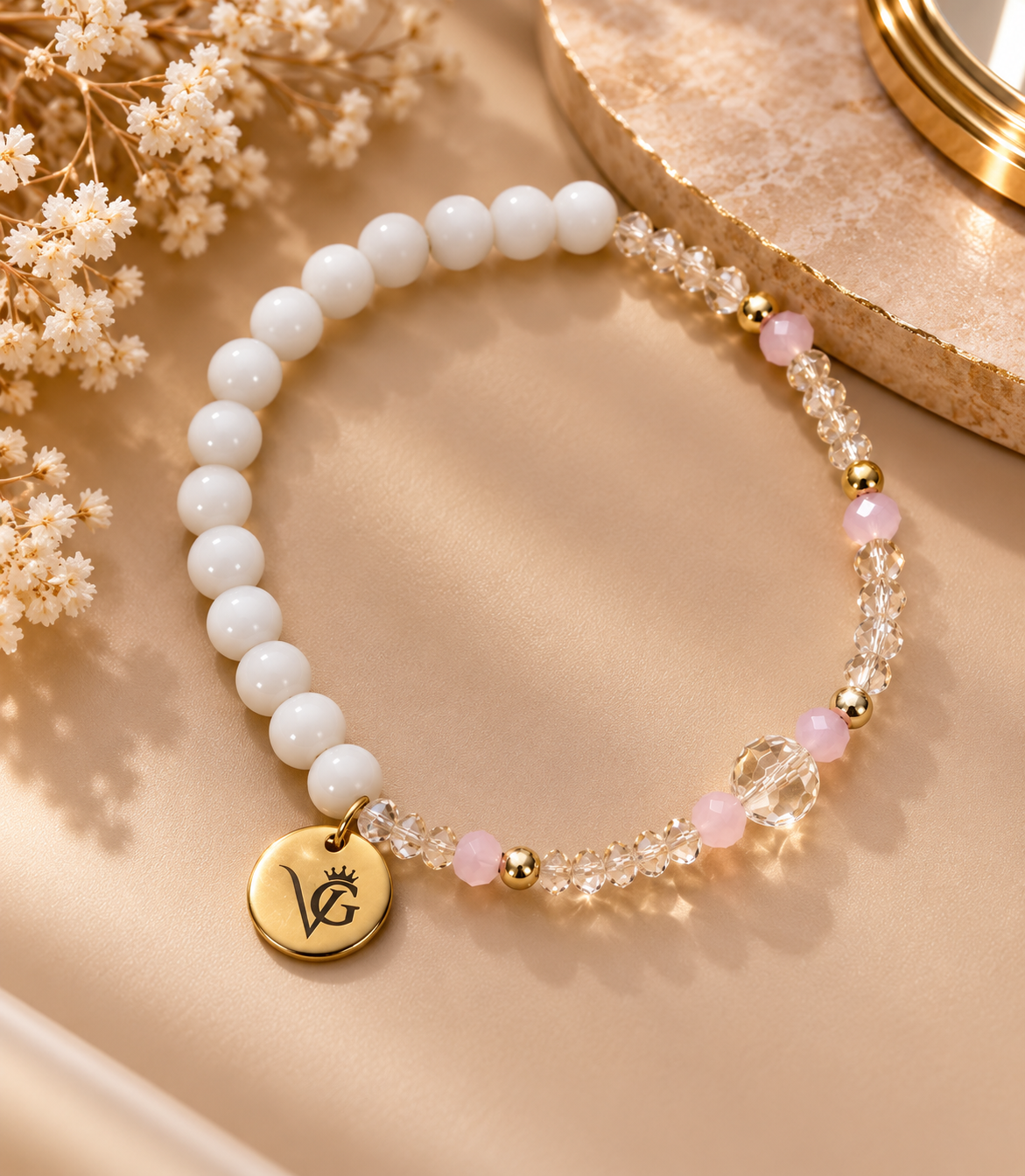 Crystal Pearl Anklet