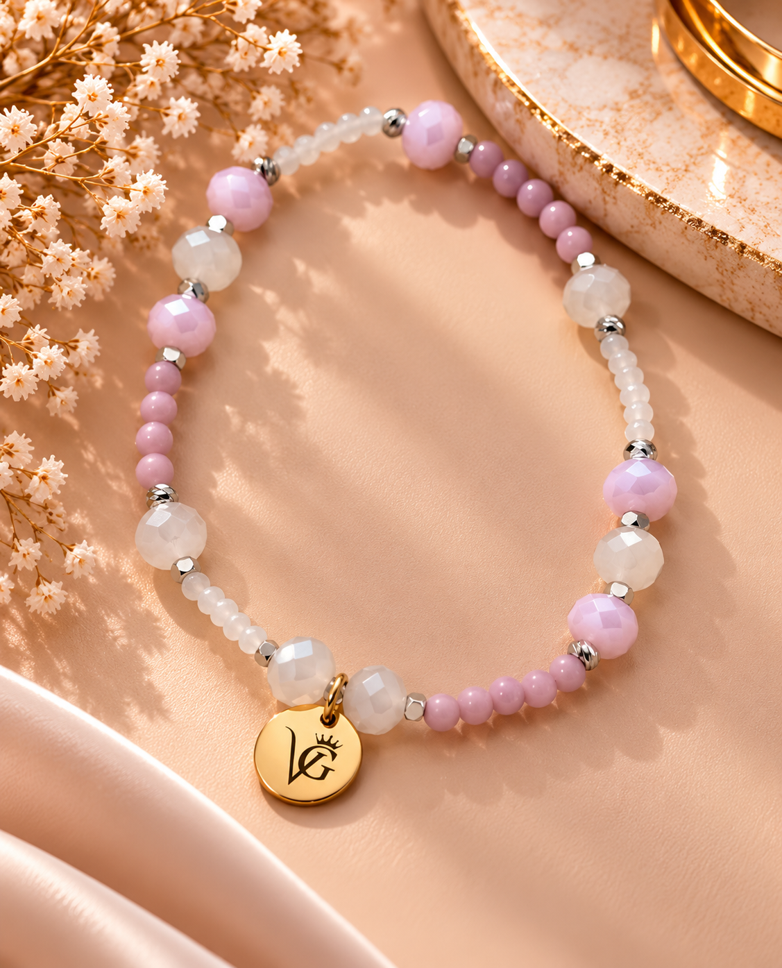 Blush Crystal Anklet