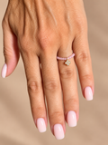 Pink Swarovski Flower Ring