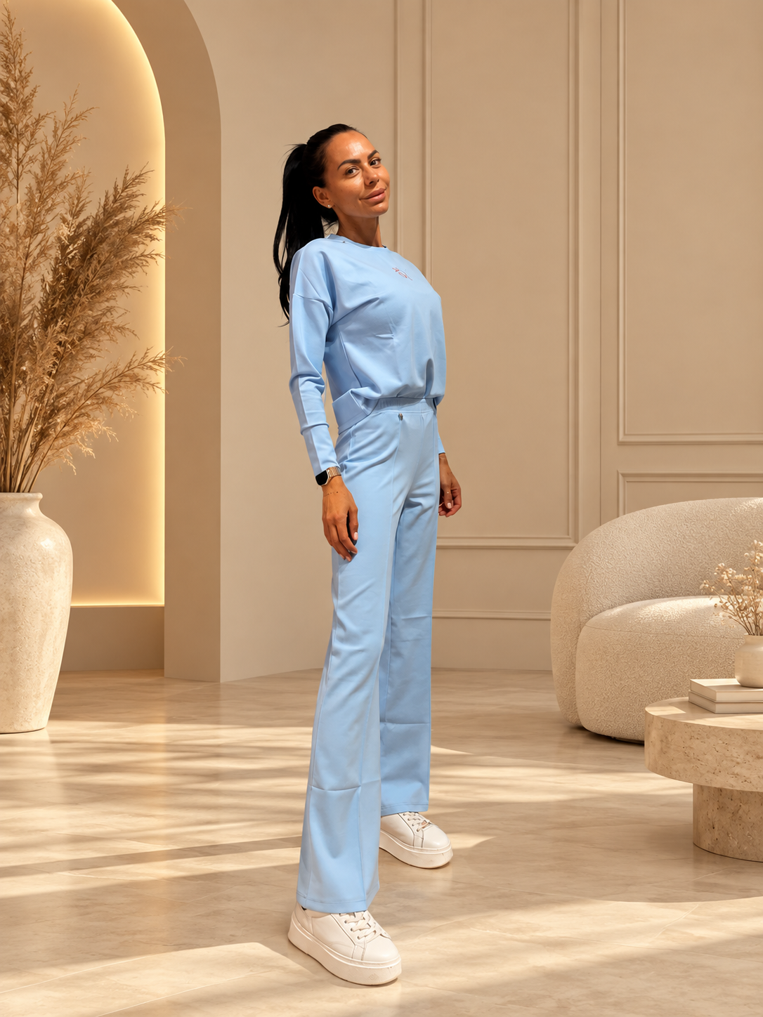 Baby Blue Elegance – Елегантен сет в бебешко синьо 🩵